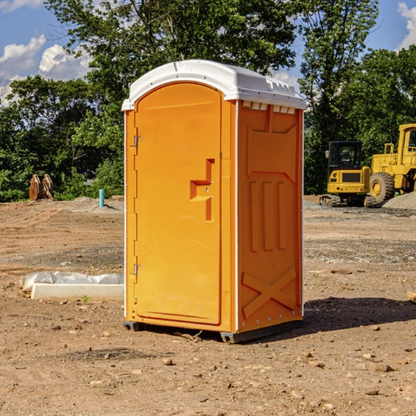 how often are the portable restrooms cleaned and serviced during a rental period in Lucerne Wyoming